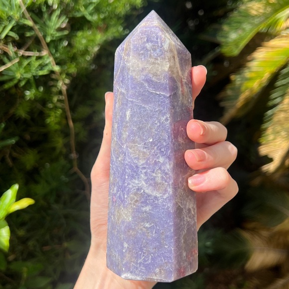 Lepidolite / unicorn stone purple, genuine crystal Tower point extra large - Picture 1 of 10